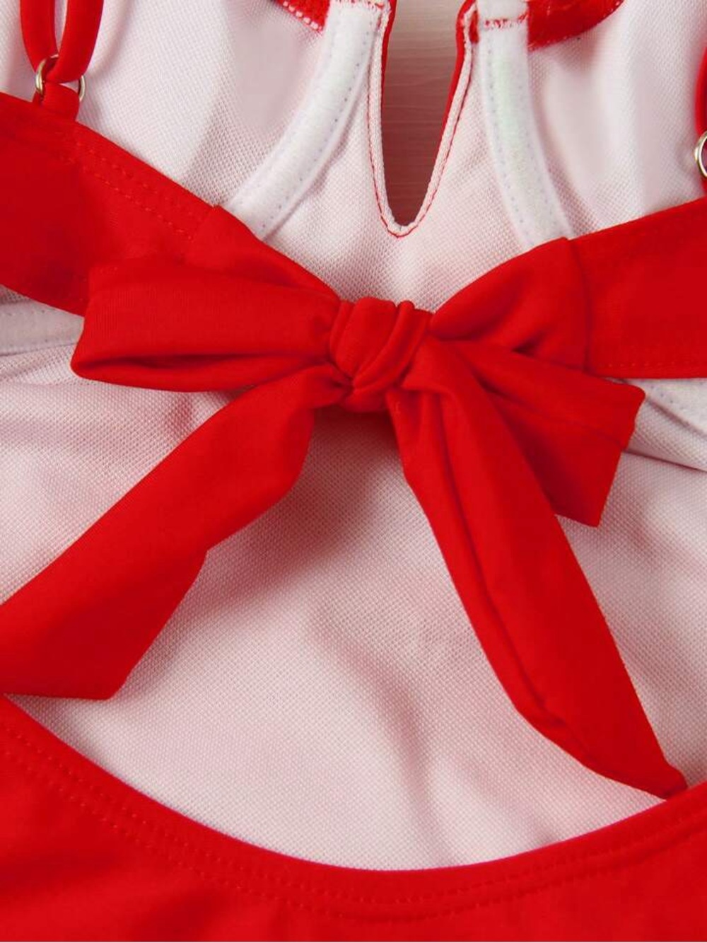 SHEIN Red Underwire One-Piece Swimsuit - Picture 6 of 6